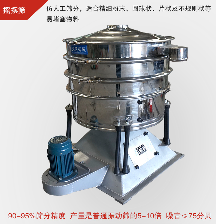 搖擺篩仿照人工篩分，可滿足高精度、高產(chǎn)量篩分要求