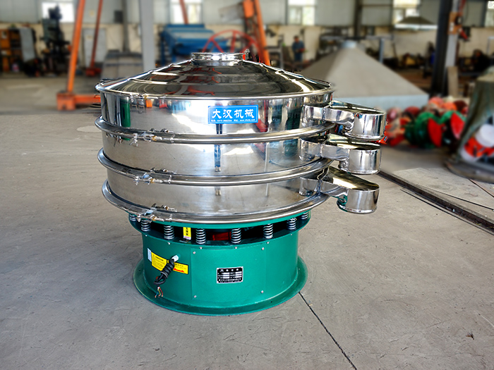 振動(dòng)篩粉機(jī)是一種高精的篩分機(jī)械，可用于粉末，液體以及顆粒狀物料的篩分，分級。